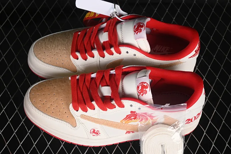 All categories Air Jordan Jordan series basketball shoes Air Jordan 1 Low High-end customized low-top sneakers Air Jordan 1 Low AJ1 Joe 1 rice white high-end customized low-top retro basketball shoes FC1688-250